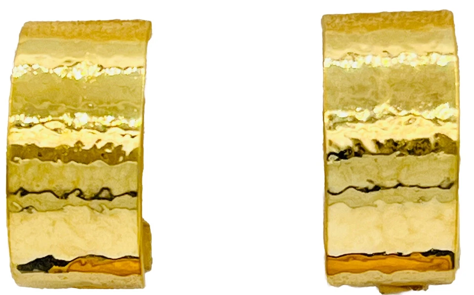 Vintage DIOR Halber Hoop Vergoldet Ohrclips/Ohrringe/Schmuck ca.2.40cm.