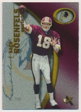 2001 E-X Football Card #126 Sage Rosenfels/1500 Rookie WASHINGTON REDSKINS. rookie card picture