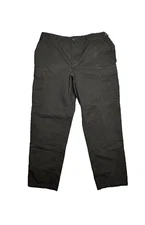 Propper Pants Mens Large Fit 37x31 Black Cargo Tactical Button Fly Ripstop READ