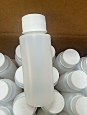 Uline Cylinder 2 Oz White Plastic Bottles With Lids NEW 59 of Lot S3 
