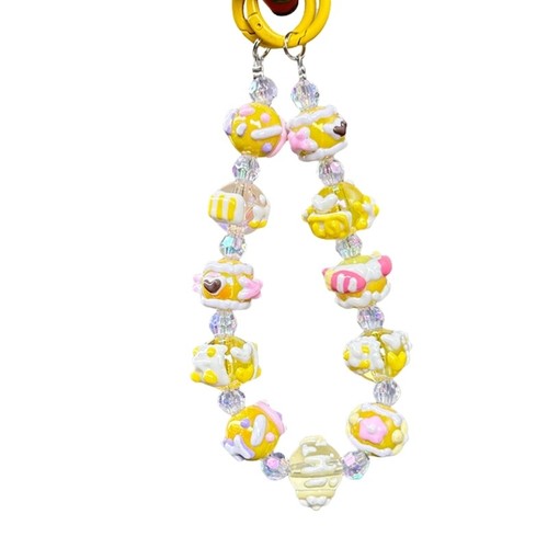 Bracelet de téléphone portable en perles fait main lanière de téléphone lanière de téléphone bijoux - Photo 2 sur 14