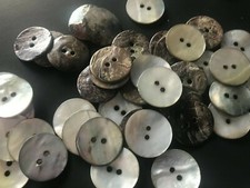 Natural Mother of Pearl MOP Shell Round Buttons No 32 20mm 2 Hole 10 20 50 Packs