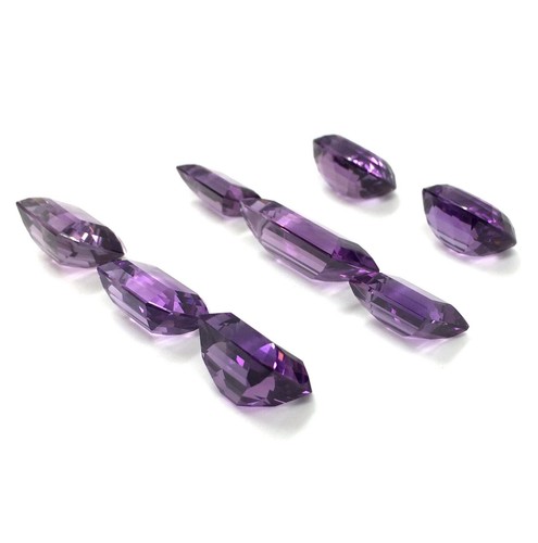 Bundle of 82.95ct 8pcs Purple Amethyst Carat Faceted Stones 16x12 17x12 - Picture 6 of 16