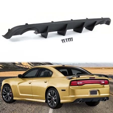 Matte Black Rear Bumper Lip Lower Diffuser For Dodge Charger SRT V2 Style 12-14