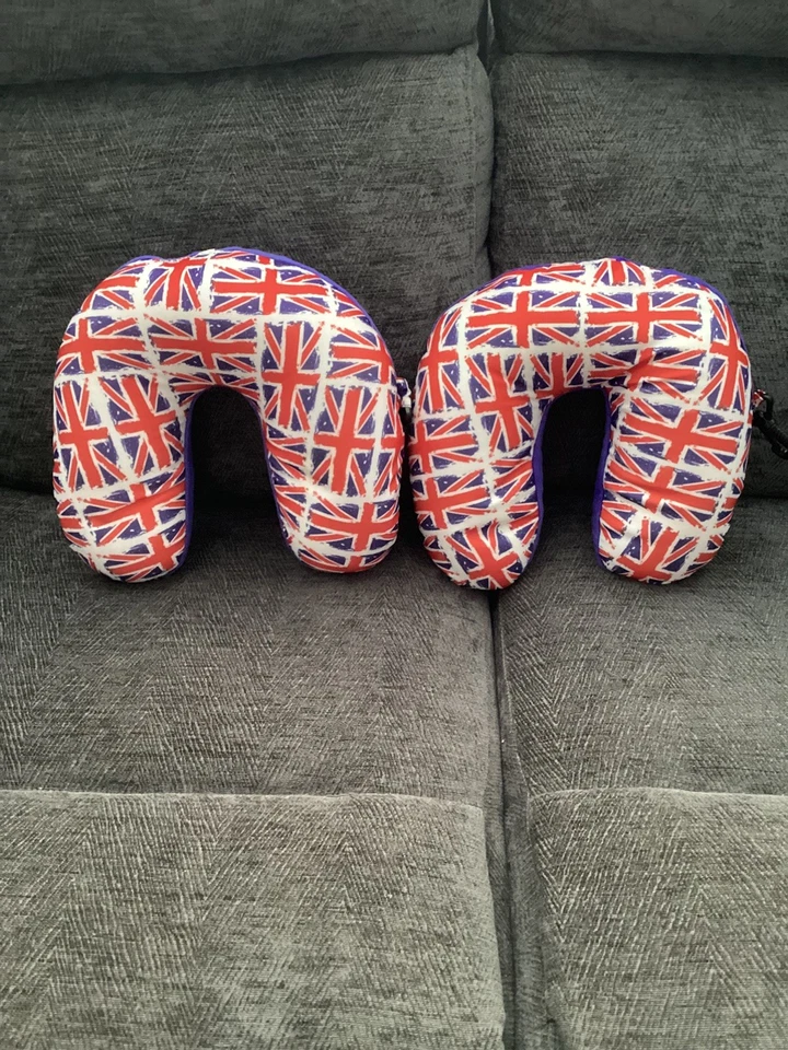 Union Jack Travel Neck Pillow for airplanes. Excellent condition. Used once. - Image 3 of 3