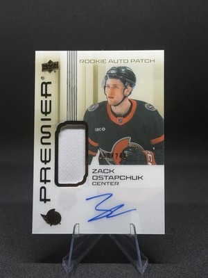 2024-25 Upper Deck Premier Rookie Auto Patch Zack Ostapchuk RC /249 AR-ZO Sens