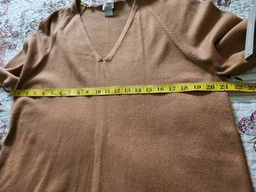 Suéter de punto Chico para mujer cuello en V manga 3/4 marrón tostado talla 2 (L) - Imagen 7 de 9
