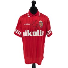 Real Zaragoza signed away football shirt 1995/97 - (L)