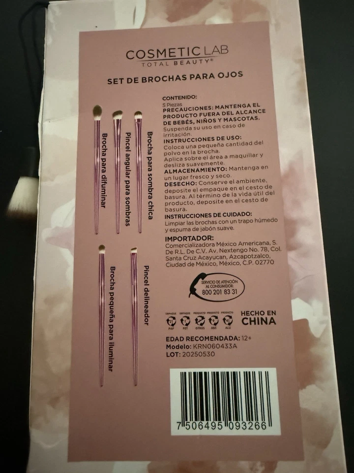 Nuevo juego de 5 brochas de maquillaje de laboratorio cosmético Foto 3 de 3