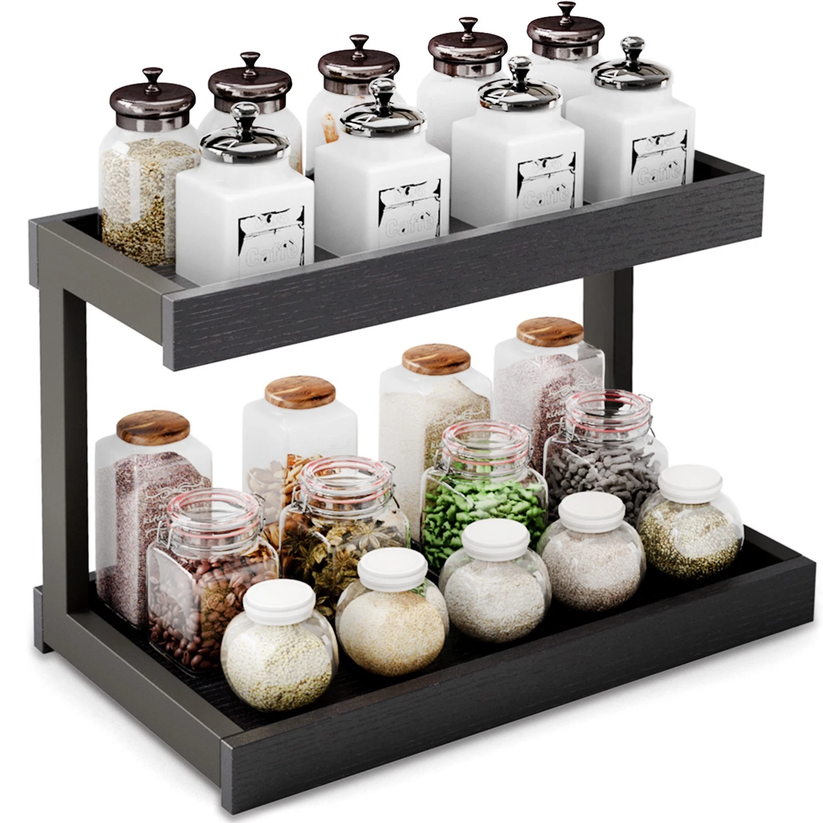 2 Tier Spice Rack Organizer for Countertop Organizer for Kitchen, Bedroom.
Opens in a new window or