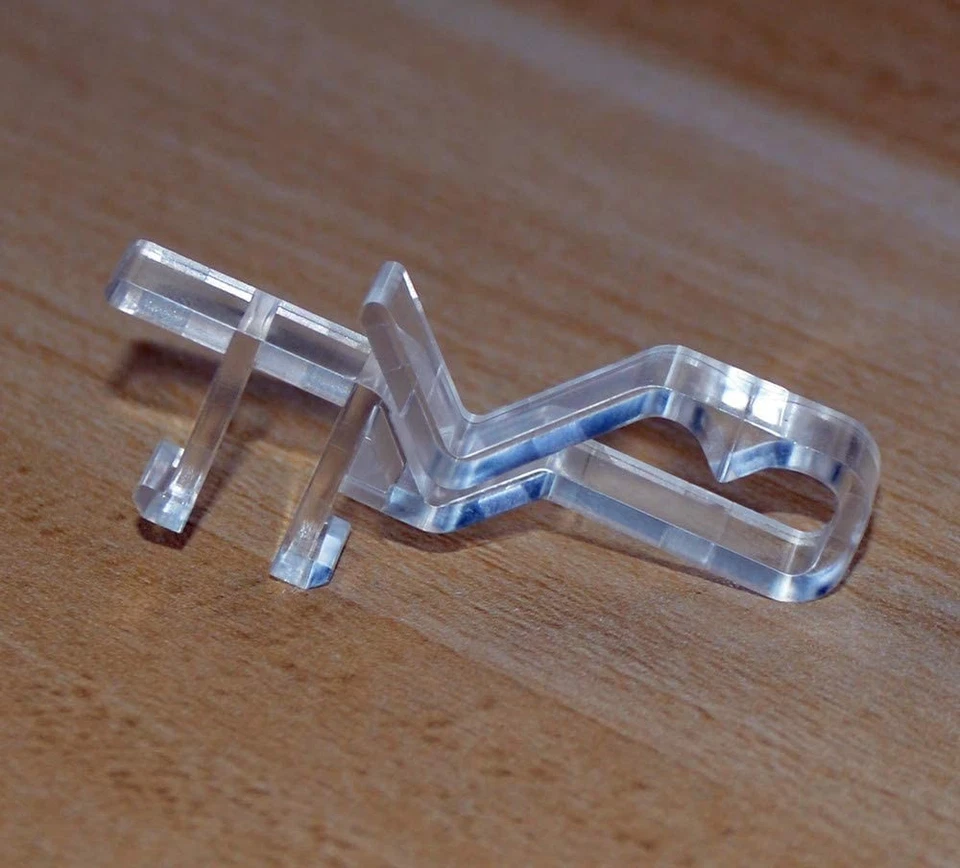 Hidden Channel Valance Clips 1-7/8inch 10pcs Clear Color for Faux and Real Wood - Image 3 of 4