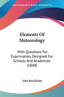 Elements Of Meteorology John Brocklesby Taschenbuch Englisch 2008