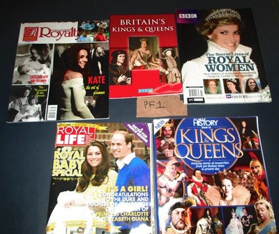 LOT x 5 Royal Related Magazines Books Mixed Back Issues Queens Kings etc