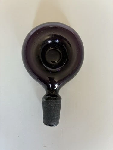 Vintage MCM Blenko Glass 5932 Doughnut Bottle Stopper  Only Purple ￼
