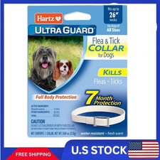 Hartz UltraGuard Flea Tick Collar for Dogs Puppies 26", 7 Month Protection
