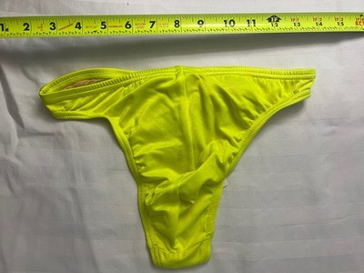 Yellow Speedo Men's Vintage Fluro Yellow Speedo Thong Swimsuit - Medium - New With ...