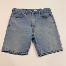 Levi's 505 Regular Fit Denim Shorts Mens 38 Blue Light Wash Jorts Dadcore 90s