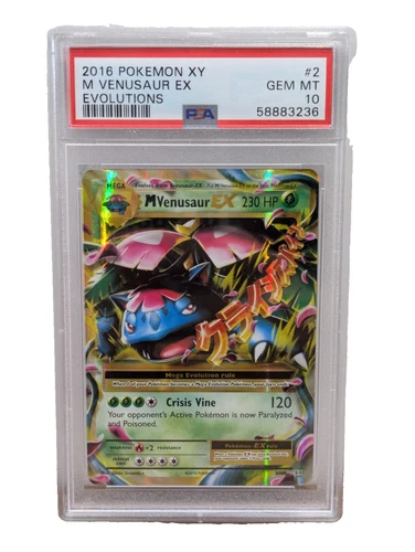 M Venusaur EX PSA 10 Evolutions 2/108 Graded Pokemon Card 2016 Mega Gem Mint XY