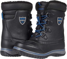 Totes Toddler Faux Fur Lined Snow Boots in black and blue Size 12M
