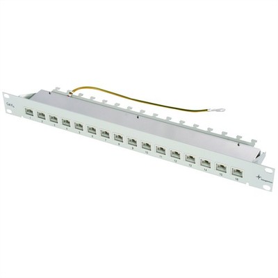 19''-Verteiler MPP16, 1 HE, Kat.6A (Class EA) (ISO/IEC), 16 Ports, TELEGÄRTNER