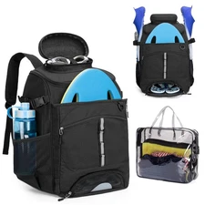 Swim Backpack for Swimmers, Swim Equipment Bag with Additional PVC Transparen...