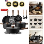 Nonstick Pots and Pans, Induction Titanium Cookware Set 16pcs Kitchen Cooking...