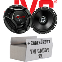 VW Caddy 2K Life Front JVC 16Cm 2-Wege Koax-Lautsprecher Boxen PKW Einbauset