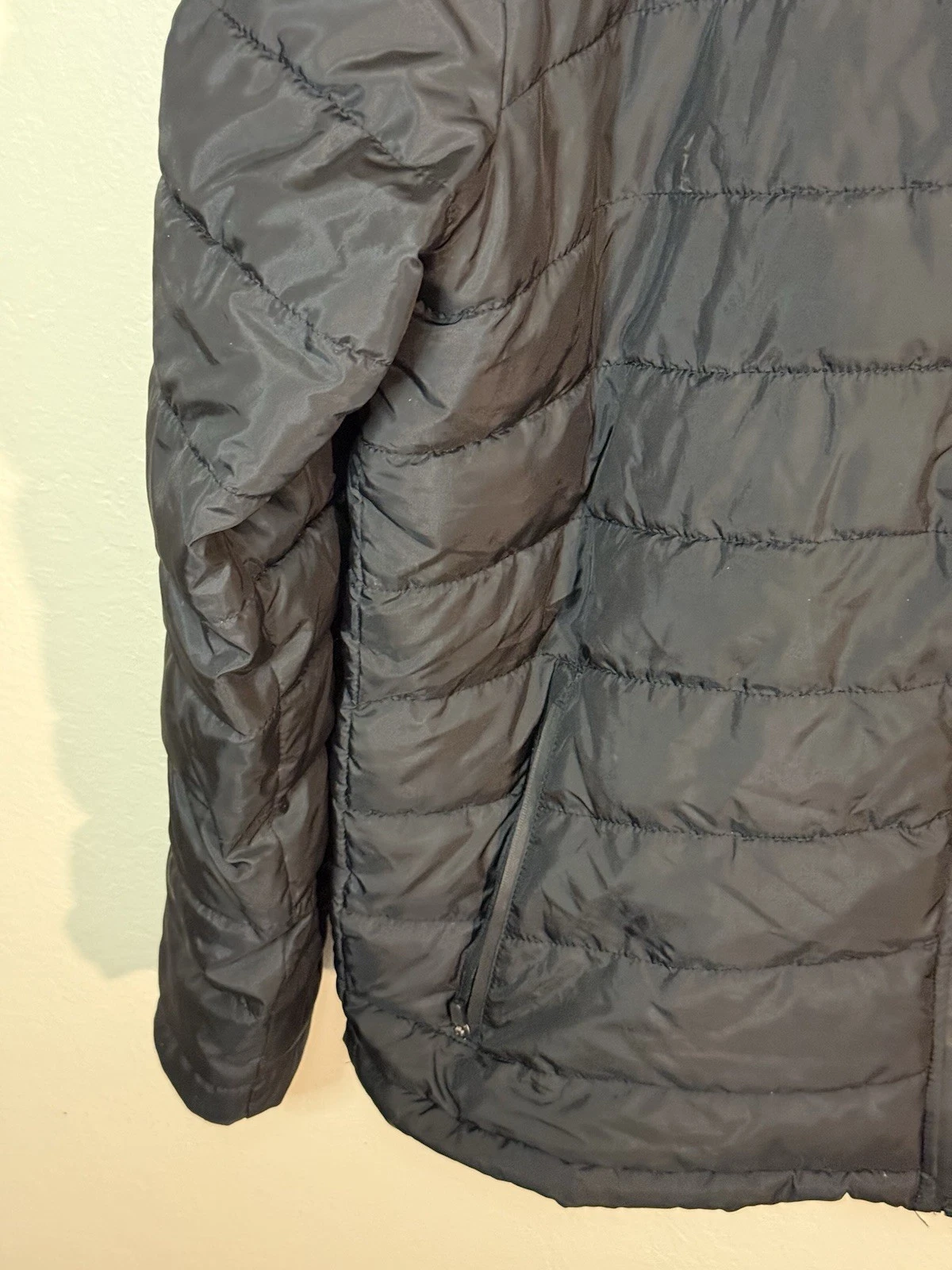 Mens NBA Lightweight Packable Puffer Zip Front Hooded Jacket Size M - product detail image 10