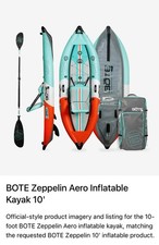 Brand New In Sealed Box!! Bote Zeppelin 10’ Inflatable Kayak with Paddle & Pump