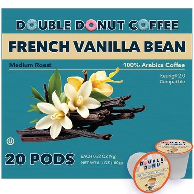 French Vanilla Flavored Medium Roast Coffee Pods For Keurig K Cups 20 PCS