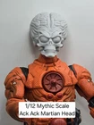 3d Printed Head For Mythic/Cosmic Legions 1/12 Figures ACK ACK MARTIAN HEAD