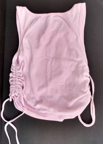 Strawberry Shortcake Girls Sleeveless Top with Ruched Side w/Ties, Pink Size Med - Picture 4 of 7