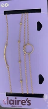 Claire's Apck of 3 Goldtone Necklaces