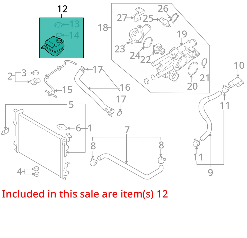 2015 Hyundai Tucson Coolant Overflow Bottle OEM 68K Miles - LKQ423709751 - Image 4 of 4
