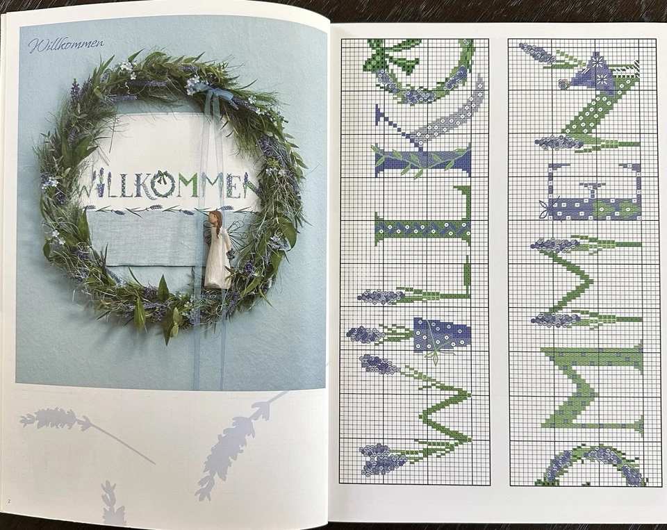 German cross stitch Booklet-ACUFACTUM-Lust Auf Lavendel-lavender - Image 3 of 4