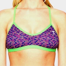 TYR DuraFast One Vitality Tieback Top Swim Top Purple Green - Size XS 0/2 - $30