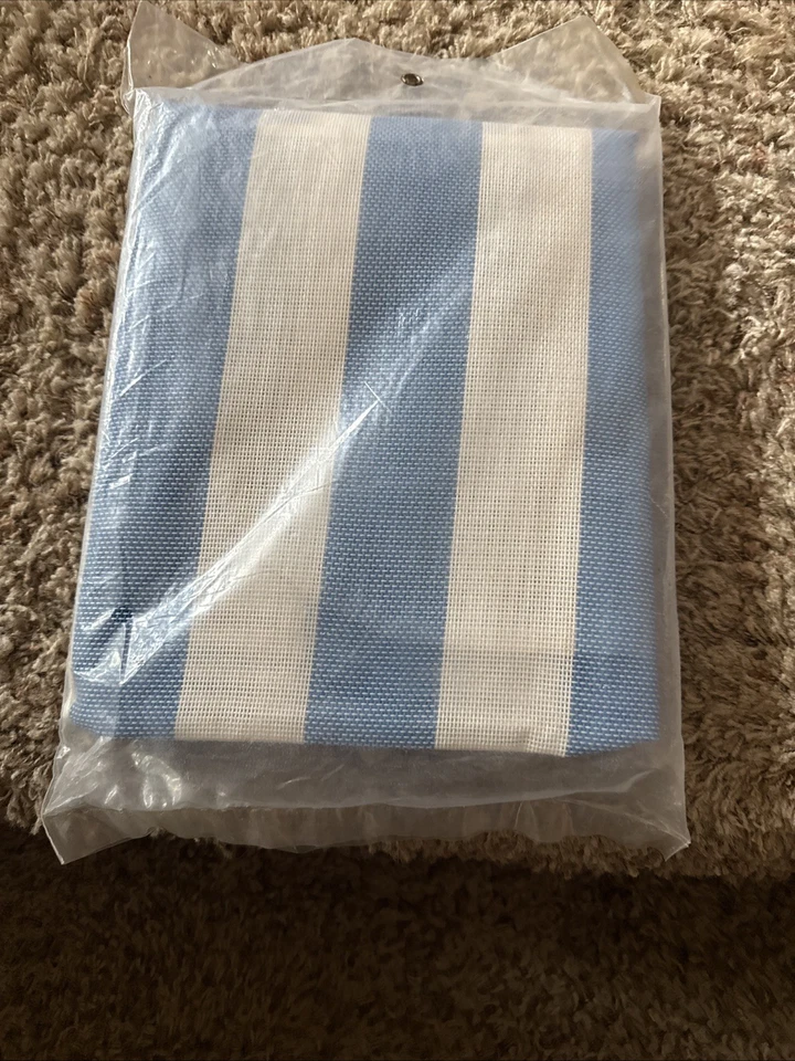 Cubierta de repuesto vintage para chaiselas de césped con palmeadas azul blanco NUEVO Foto 2 de 2