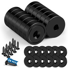 LOVIMAG Cabinet Magnets, 20lbs Rare Earth 20lbx12p  iron sheet  , Black