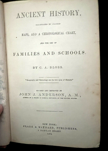 Anderson’s Historical Series Ancient History C.A.Bloss, Revised by Anderson 1875 - Bild 4 von 8