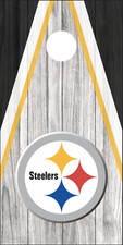 Cornhole Board Wraps Decals Vinyl Stickers Set of 2 - Pittsburgh Steelers