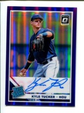 2019 Donruss Optic Rated Rookie AUTO Kyle Tucker /125 Purple Prizm RRS-KT ASTROS