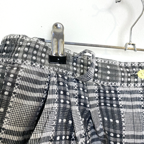 Vintage Christopher & Banks Womens Top & Shorts Set Large Mixed Plaid Check Gray - Picture 16 of 22