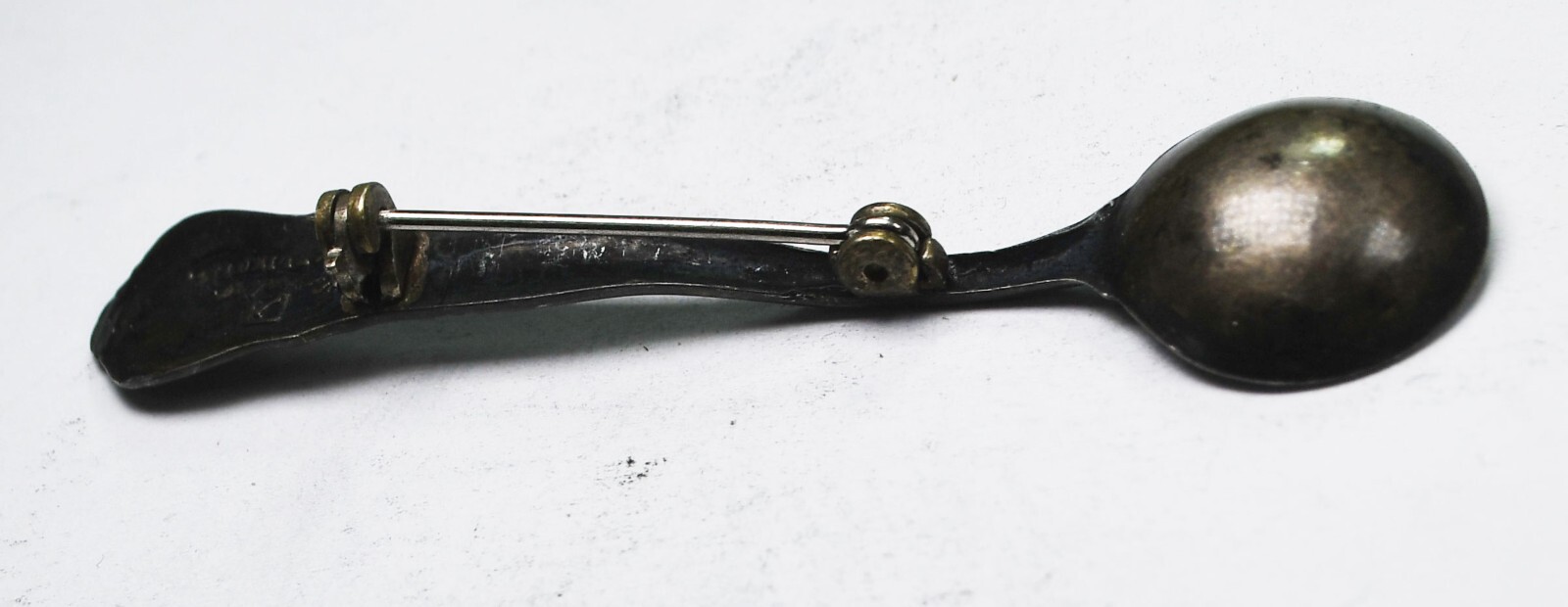 Sterling Silver Easterling Salt Spoon Brooch Pin … - image 2