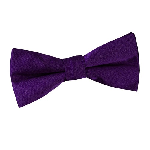 Boys Satin Plain Solid Bow Tie And Pocket Square Formal Wedding Set by DQT - Picture 102 of 128