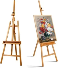 Wooden Art Painting Easel Artist Studio Easel with Artist Tray Holds 48'' Canvas