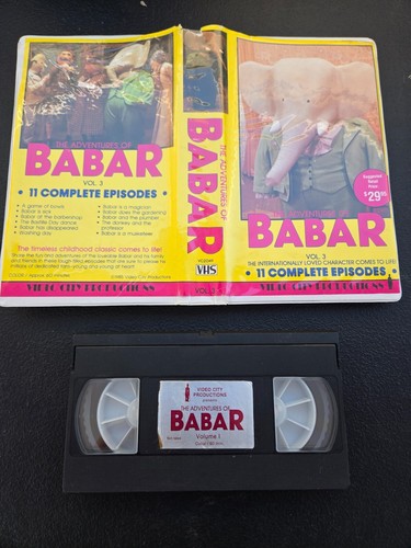 The Adventures of Babar, Vol. 3 (VHS, 1985) Rare Video City Clamshell ...