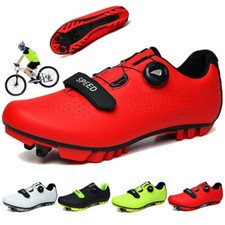 Selbstsichernd Fahrradschuhe Herren Mountainbike Schuhe MTB Fahrrad Sneakers