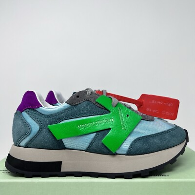 Off White Runner Women's Sneakers Size 37 EU / 7 US Brilliant Green