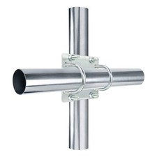 Antenna Mast Clamp Crossover Bracket Kit With U Bolts For 1"2" Od Poles Heavy Du