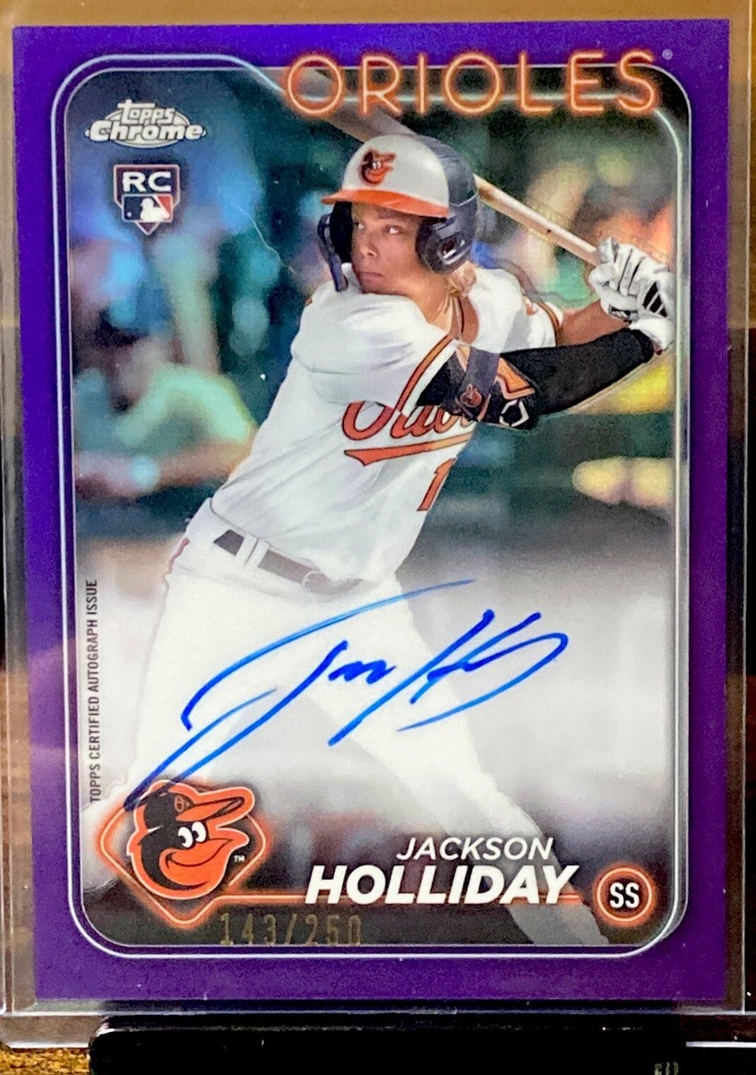 2024 Topps Chrome - Jackson Holliday RC Rookie Auto Purple /250 | eBay
